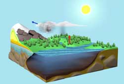 Layered Earth Meteorology Middle School/High School Water Cycle Animation